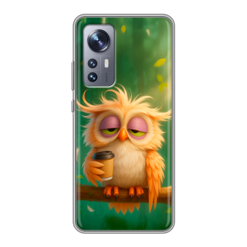 Силиконовый чехол на Xiaomi 12 с принтом сова Силиконовый чехол на Xiaomi 12 с принтом сова