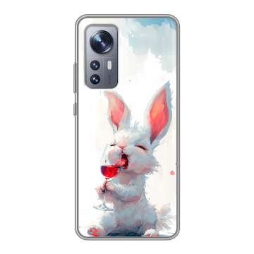 Силиконовый чехол на Xiaomi 12 с принтом кролик зайчик Силиконовый чехол на Xiaomi 12 с принтом кролик зайчик