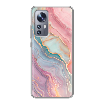 Силиконовый чехол на Xiaomi 12 с принтом розовый мрамор Силиконовый чехол на Xiaomi 12 с принтом розовый мрамор