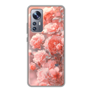 Силиконовый чехол на Xiaomi 12 с принтом Розы цветы Силиконовый чехол на Xiaomi 12 с принтом Розы цветы