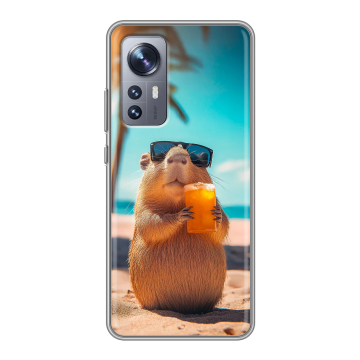 Силиконовый чехол на Xiaomi 12 с принтом Капибара