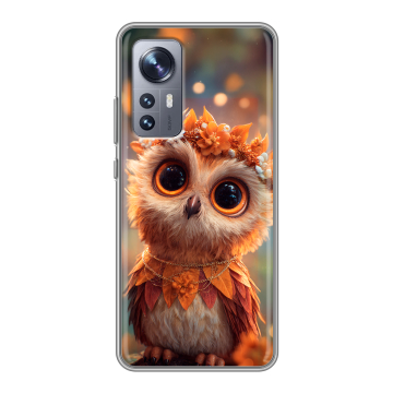 Силиконовый чехол на Xiaomi 12 с принтом Милая сова Силиконовый чехол на Xiaomi 12 с принтом Милая сова