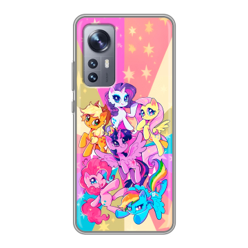 Силиконовый чехол на Xiaomi 12 с принтом My little pony Дружба чудо Силиконовый чехол на Xiaomi 12 с принтом My little pony Дружба чудо