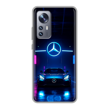 Силиконовый чехол на Xiaomi 12 с принтом Mercedes Мерседес Силиконовый чехол на Xiaomi 12 с принтом Mercedes Мерседес