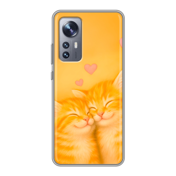Силиконовый чехол на Xiaomi 12 с принтом Милые котята Силиконовый чехол на Xiaomi 12 с принтом Милые котята
