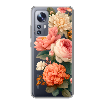 Силиконовый чехол на Xiaomi 12 с принтом цветы Силиконовый чехол на Xiaomi 12 с принтом цветы
