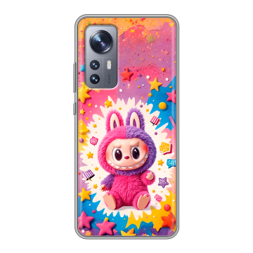 Силиконовый чехол на Xiaomi 12 с принтом Labubu Лабубу Силиконовый чехол на Xiaomi 12 с принтом Labubu Лабубу