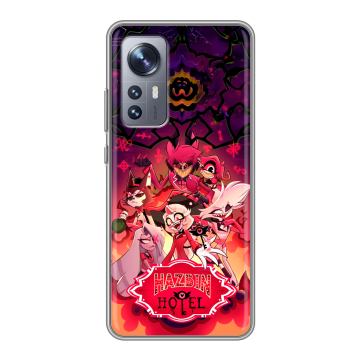 Силиконовый чехол на Xiaomi 12 с принтом Hazbin Hotel Отель Хазбин Силиконовый чехол на Xiaomi 12 с принтом Hazbin Hotel Отель Хазбин