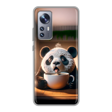 Силиконовый чехол на Xiaomi 12 с принтом смешная панда Силиконовый чехол на Xiaomi 12 с принтом смешная панда