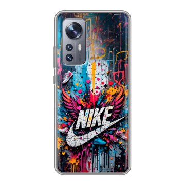 Силиконовый чехол на Xiaomi 12 с принтом Nike Найк