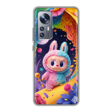 Силиконовый чехол на Xiaomi 12 с принтом Labubu Лабубу