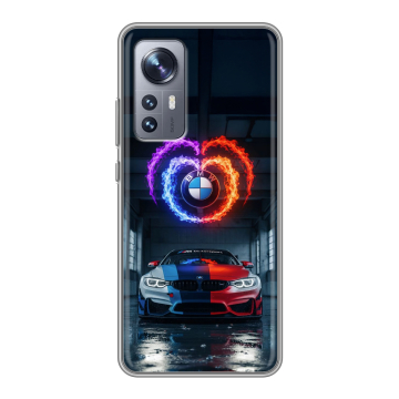 Силиконовый чехол на Xiaomi 12 с принтом BMW БМВ Силиконовый чехол на Xiaomi 12 с принтом BMW БМВ