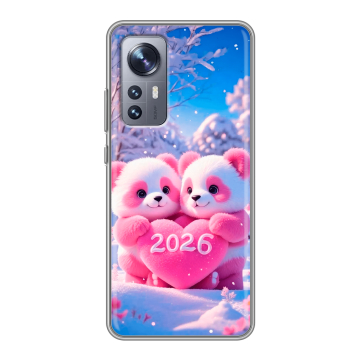 Силиконовый чехол на Xiaomi 12 с принтом Новый год Силиконовый чехол на Xiaomi 12 с принтом Новый год