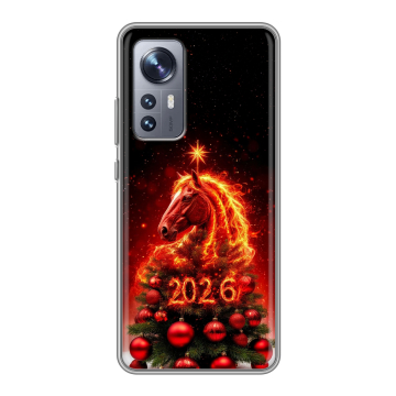 Силиконовый чехол на Xiaomi 12 с принтом Новый год Силиконовый чехол на Xiaomi 12 с принтом Новый год