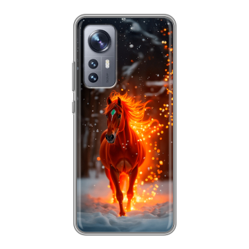 Силиконовый чехол на Xiaomi 12 с принтом Новый год Силиконовый чехол на Xiaomi 12 с принтом Новый год