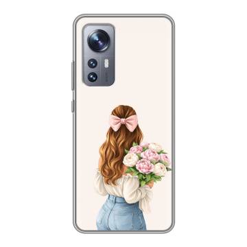Силиконовый чехол на Xiaomi 12 с принтом женский Силиконовый чехол на Xiaomi 12 с принтом женский