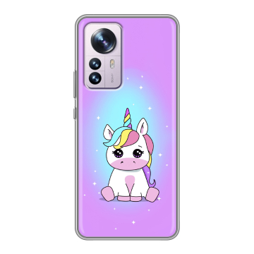 Силиконовый чехол на Xiaomi 12 Pro с принтом Единорог Силиконовый чехол на Xiaomi 12 Pro с принтом Единорог