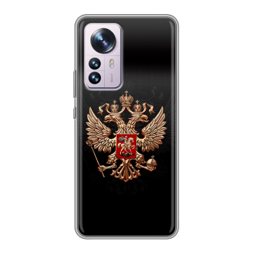 Силиконовый чехол на Xiaomi 12 Pro с принтом Герб России Силиконовый чехол на Xiaomi 12 Pro с принтом Герб России