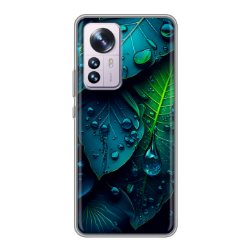 Силиконовый чехол на Xiaomi 12 Pro с принтом Листья Силиконовый чехол на Xiaomi 12 Pro с принтом Листья