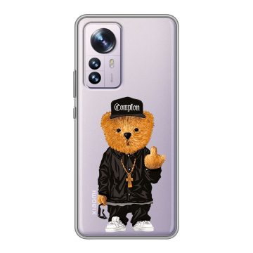 Силиконовый чехол на Xiaomi 12 Pro с принтом Мишка