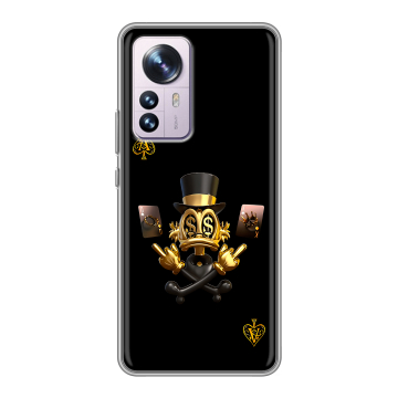 Силиконовый чехол на Xiaomi 12 Pro с принтом Золотой скрудж макдак Силиконовый чехол на Xiaomi 12 Pro с принтом Золотой скрудж макдак