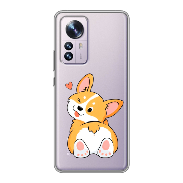 Силиконовый чехол на Xiaomi 12 Pro с принтом Корги