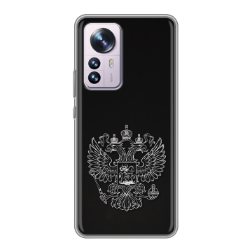 Силиконовый чехол на Xiaomi 12 Pro с принтом Герб России Силиконовый чехол на Xiaomi 12 Pro с принтом Герб России