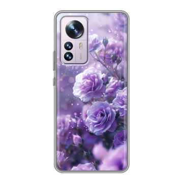 Силиконовый чехол на Xiaomi 12 Pro с принтом Розы цветы