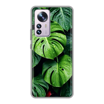 Силиконовый чехол на Xiaomi 12 Pro с принтом Листья