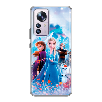 Силиконовый чехол на Xiaomi 12 Pro с принтом Холодное сердце Frozen Силиконовый чехол на Xiaomi 12 Pro с принтом Холодное сердце Frozen