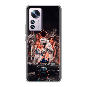 Силиконовый чехол на Xiaomi 12 Pro с принтом Реал Роналдо Real Ronaldo Силиконовый чехол на Xiaomi 12 Pro с принтом Реал Роналдо Real Ronaldo