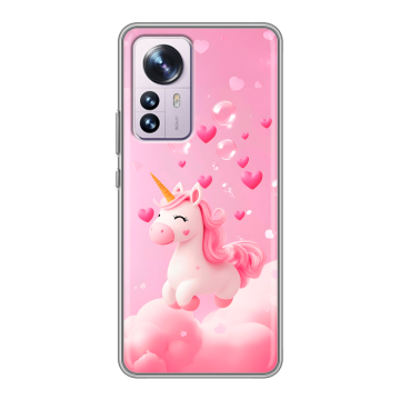 Силиконовый чехол на Xiaomi 12 Pro с принтом Единорог Силиконовый чехол на Xiaomi 12 Pro с принтом Единорог