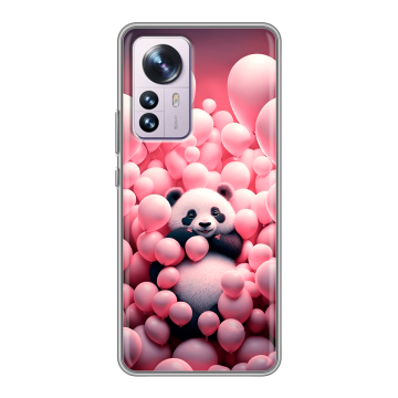 Силиконовый чехол на Xiaomi 12 Pro с принтом Панда Силиконовый чехол на Xiaomi 12 Pro с принтом Панда