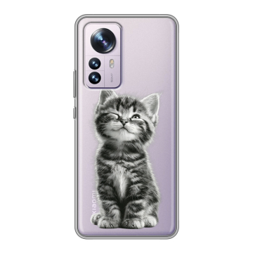 Силиконовый чехол на Xiaomi 12 Pro с принтом Котенок