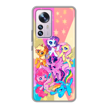 Силиконовый чехол на Xiaomi 12 Pro с принтом My little pony Дружба чудо Силиконовый чехол на Xiaomi 12 Pro с принтом My little pony Дружба чудо