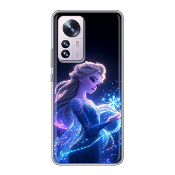 Силиконовый чехол на Xiaomi 12 Pro с принтом Холодное сердце Frozen