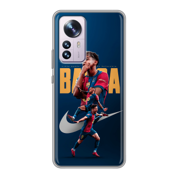 Силиконовый чехол на Xiaomi 12 Pro с принтом Барселона Barca Yamal Силиконовый чехол на Xiaomi 12 Pro с принтом Барселона Barca Yamal