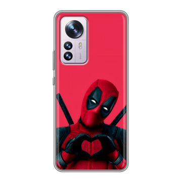 Силиконовый чехол на Xiaomi 12 Pro с принтом Дедпул Deadpool Силиконовый чехол на Xiaomi 12 Pro с принтом Дедпул Deadpool