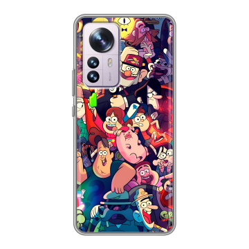 Силиконовый чехол на Xiaomi 12 Pro с принтом Gravity Falls Гравити Фолз