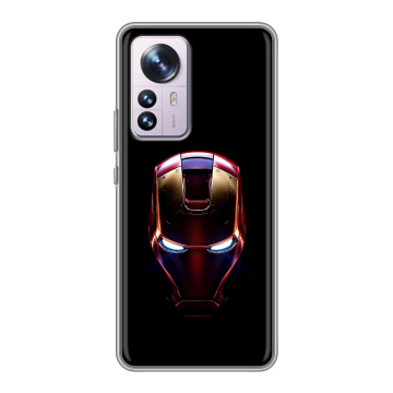 Силиконовый чехол на Xiaomi 12 Pro с принтом IronMan Железный человек Силиконовый чехол на Xiaomi 12 Pro с принтом IronMan Железный человек
