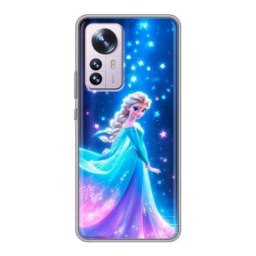 Силиконовый чехол на Xiaomi 12 Pro с принтом Холодное сердце Frozen Силиконовый чехол на Xiaomi 12 Pro с принтом Холодное сердце Frozen