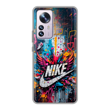 Силиконовый чехол на Xiaomi 12 Pro с принтом Nike Найк Силиконовый чехол на Xiaomi 12 Pro с принтом Nike Найк