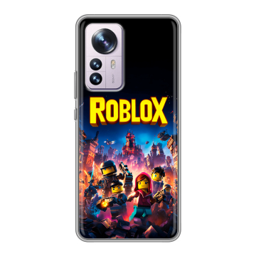 Силиконовый чехол на Xiaomi 12 Pro с принтом Roblox Роблокс