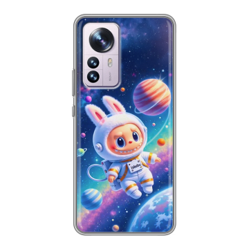 Силиконовый чехол на Xiaomi 12 Pro с принтом Labubu Лабубу
