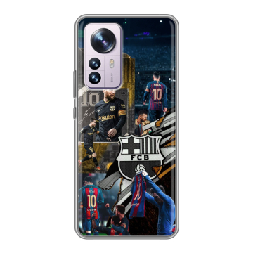 Силиконовый чехол на Xiaomi 12 Pro с принтом Messi Barcelona Силиконовый чехол на Xiaomi 12 Pro с принтом Messi Barcelona