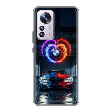 Силиконовый чехол на Xiaomi 12 Pro с принтом BMW БМВ