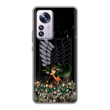 Силиконовый чехол на Xiaomi 12 Pro с принтом Атака титанов Силиконовый чехол на Xiaomi 12 Pro с принтом Атака титанов