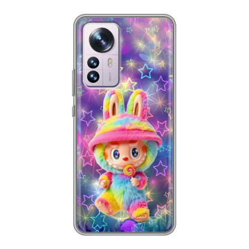 Силиконовый чехол на Xiaomi 12 Pro с принтом Labubu Лабубу Силиконовый чехол на Xiaomi 12 Pro с принтом Labubu Лабубу