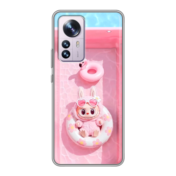 Силиконовый чехол на Xiaomi 12 Pro с принтом Labubu Лабубу Силиконовый чехол на Xiaomi 12 Pro с принтом Labubu Лабубу