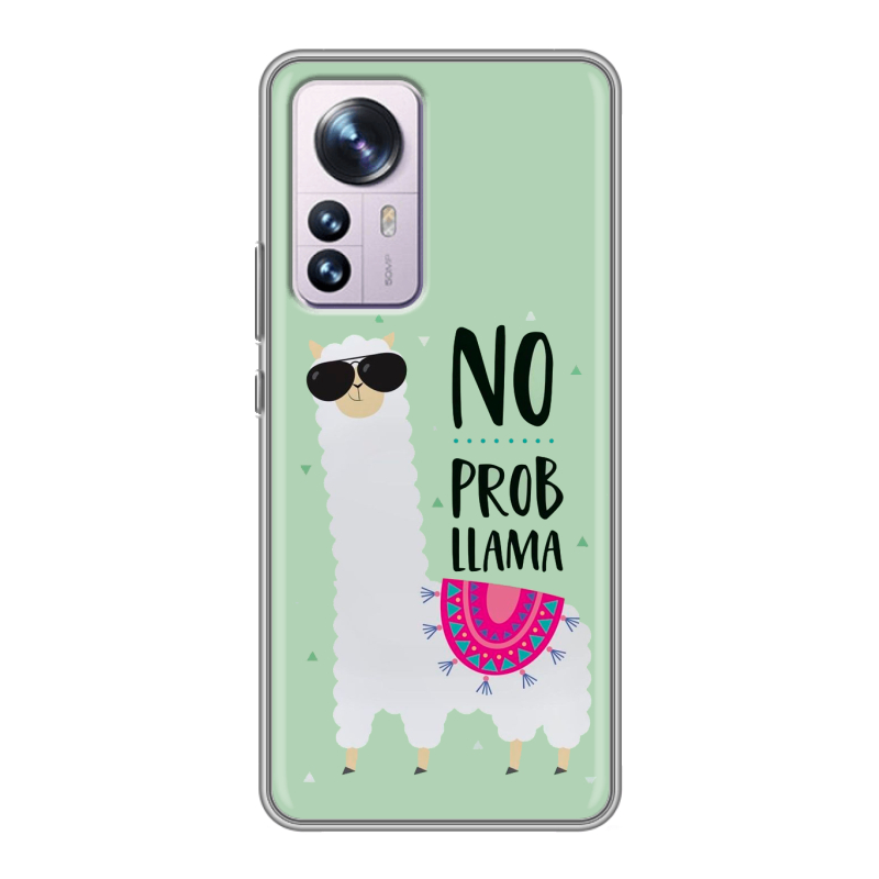 Силиконовый чехол на Xiaomi 12 Pro с принтом Лама Силиконовый чехол на Xiaomi 12 Pro с принтом Лама
